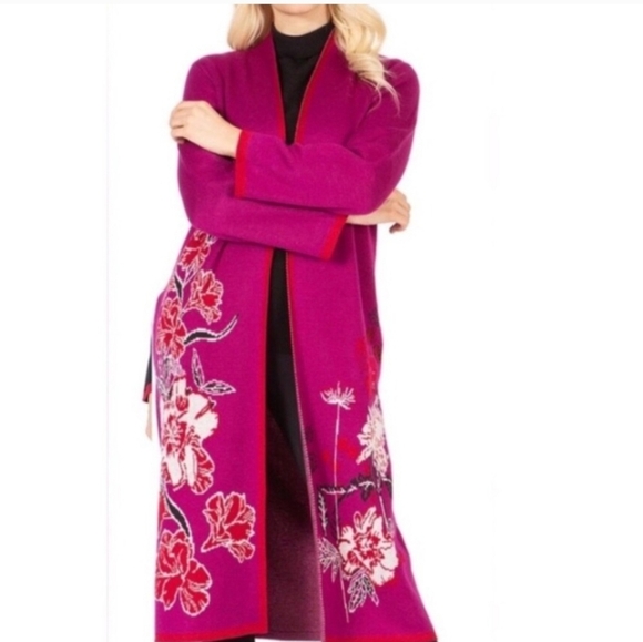 Badgley Mischka NWTs Floral Cardigan - Picture 7 of 8